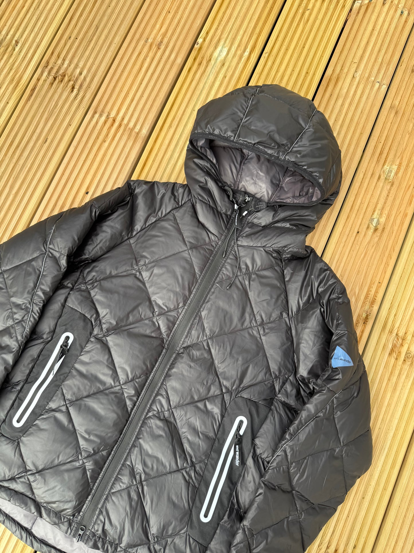 And Wander Diamond Stitch Puffer Coat